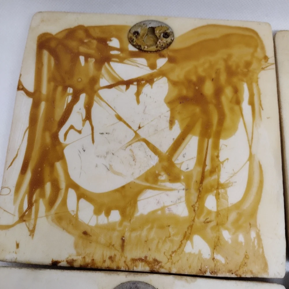 Set‎ of 4 Resin 3D Wall Decor Plaques Tea, Honey, Cookies, and Muffins
